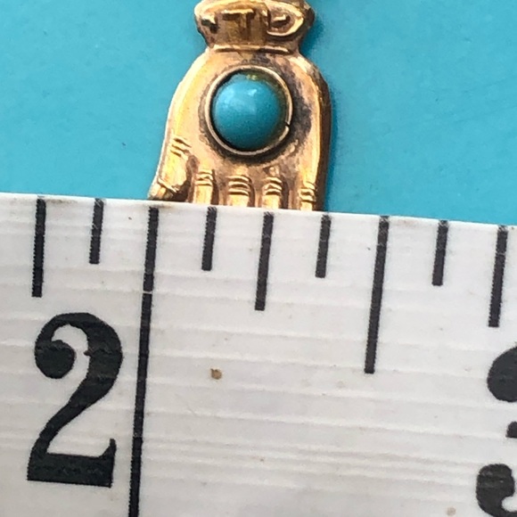 14K GOLD VINTAGE HAMSA CHARM - Picture 5 of 5